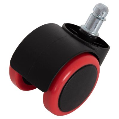 REPLACEMENT CASTOR WHEELS 5PCS SET FOR OFFICE CHAIRS HM1203--BLACK & RED
