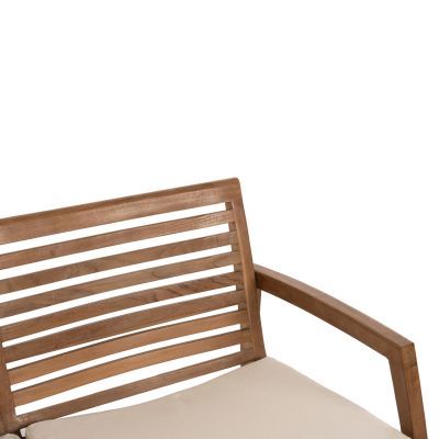 OUTDOOR LOUNGE SET 4PCS DOVER HM9624 RECYCLED TEAK WOOD-WHITE CUSHIONS