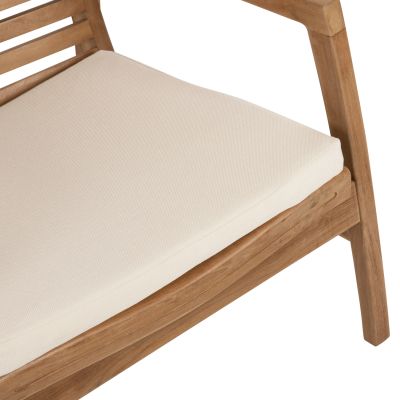 OUTDOOR LOUNGE SET 4PCS DOVER HM9624 RECYCLED TEAK WOOD-WHITE CUSHIONS