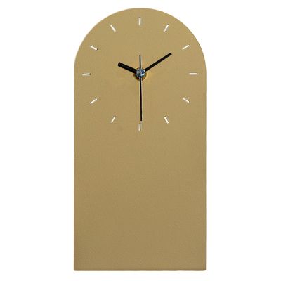 TABLE CLOCK HM4339.03 METAL IN CAPPUCCINO COLOR 12X24.5H cm.