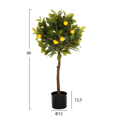 DECORATIVE SYNTHETIC PLANT IN POT HM4019 LEMON TREE Φ15x12.5-90Hcm.