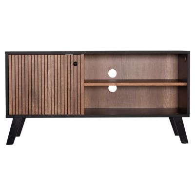 TV STAND/CABINET KRUDEN HM9443.11 MELAMINE IN BLACK-NATURAL 100x40x51Hcm.