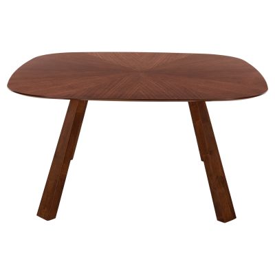 ТРАПЕЗНА МАСА RINER HM9733 MDF С ФУРНИР ОРЕХ SUNBURST 150x150x75Hcm.