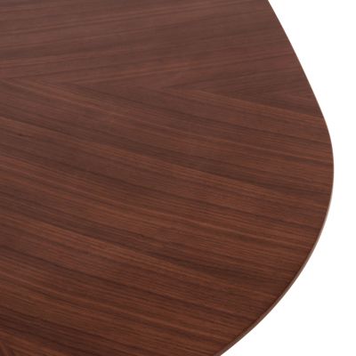 ТРАПЕЗНА МАСА RINER HM9733 MDF С ФУРНИР ОРЕХ SUNBURST 150x150x75Hcm.