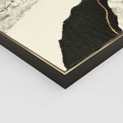 WALL PAINTING ABSTRACT HM4553.02 BEIGE PS FRAME-CANVAS-HANDMADE 82x4.5x122Hcm.