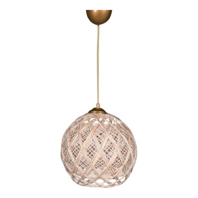 CELING PENDANT INDOORS- OFF-WHITE KNITTED ROPE 22x18x20Hcm.HM7644.02
