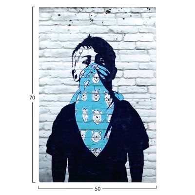 WALL PAINTING SERIES GOBI HM4829 PRINTED CANVAS 50x3(thickness)x70Hcm.