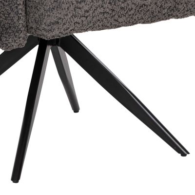 ВЪТРЕШЕН ТРАПЕЗЕН КОМПЛЕКТ 7БР РУБИ HM21044 МАСА С КЕРАМИЧЕН ПЛОТ- 6 КРЕСЛА В СИВ ЦВЯТ