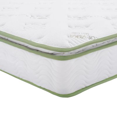 MATTRESS CONTINUOUS SPRING WITH MATTRESS PAD ALOE VERA 90X200 HM372.20 SINGLE SIDE
