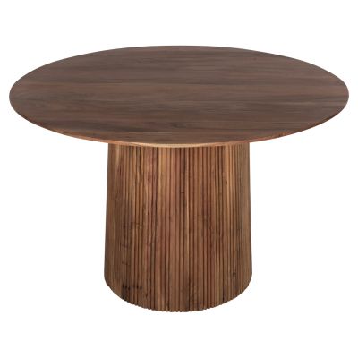 DINING TABLE ROUND GROOT HM9684 SOLID ACACIA WOOD IN NATURAL D120x79Hcm.