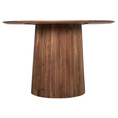 DINING TABLE ROUND GROOT HM9684 SOLID ACACIA WOOD IN NATURAL D120x79Hcm.
