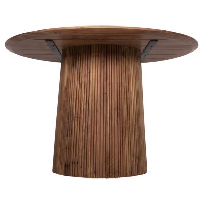 DINING TABLE ROUND GROOT HM9684 SOLID ACACIA WOOD IN NATURAL D120x79Hcm.