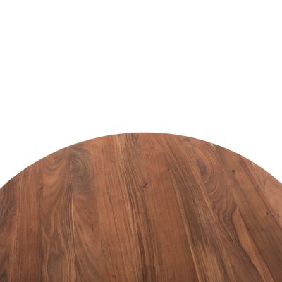 DINING TABLE ROUND GROOT HM9684 SOLID ACACIA WOOD IN NATURAL D120x79Hcm.