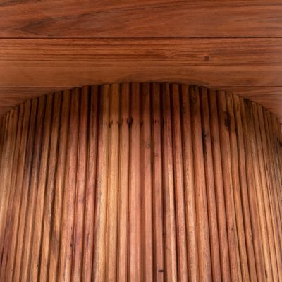 DINING TABLE ROUND GROOT HM9684 SOLID ACACIA WOOD IN NATURAL D120x79Hcm.