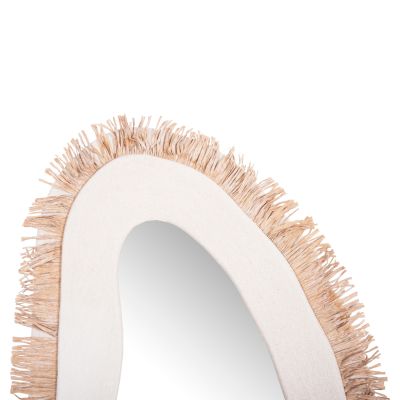 WALL MIRROR SERIES SANTORINI HM4525 MDF IN OFF WHITE-DECOR IN BEIGE 62x1,8x120Hcm.