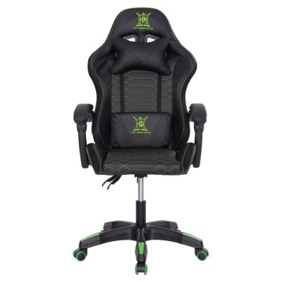 ИГРАЛСКО КРЕСЛО LOOT HM1204 ЧЕРНО-ЗЕЛЕНО PVC И НАЙЛОН 51x49x125Hcm.