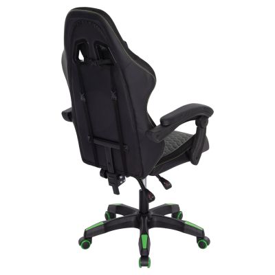 ИГРАЛСКО КРЕСЛО LOOT HM1204 ЧЕРНО-ЗЕЛЕНО PVC И НАЙЛОН 51x49x125Hcm.