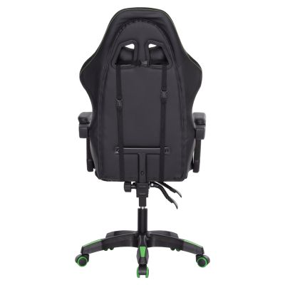 ИГРАЛСКО КРЕСЛО LOOT HM1204 ЧЕРНО-ЗЕЛЕНО PVC И НАЙЛОН 51x49x125Hcm.