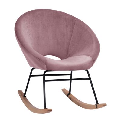 Rocking Armchair Paulina HM8399.02 DUSTY PINK Velvet 76x86x76cm
Seat Height: 43cm