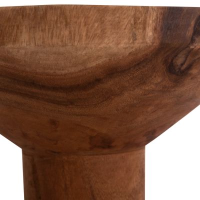 SIDE TABLE BERMAL HM9889.11 SOLID SUAR WOOD IN NATURAL COLOR Φ35x65Hcm.