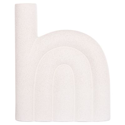 CERAMIC TABLE DECOR ARCON HM4639.01 OFF WHITE WITH CRYSTALLIZATION 23.5x5.5x29.5Hcm.