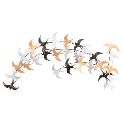 WALL DECORATION BIRDS HM4655 METAL- MULTICOLOR 131x11(depth)x70Hcm.