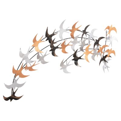 WALL DECORATION BIRDS HM4655 METAL- MULTICOLOR 131x11(depth)x70Hcm.