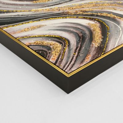WALL PAINTING HM4561 BEIGE PS FRAME-PRINTED CANVAS ABSTRACT 62x4.5x92Hcm.