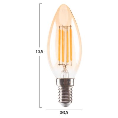LIGHT BULB HM4048.02 LED FILAMENT 4W E14 3000K GOLD DIMMABLE