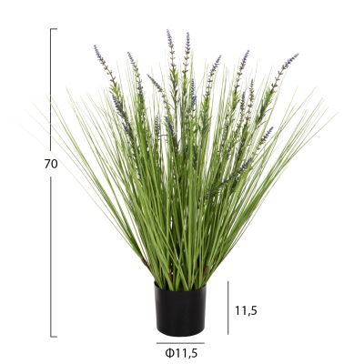 DECORATIVE SYNTHETIC PLANT IN POT HM4028 LAVENDER Φ11,5x11,5-70Hcm.