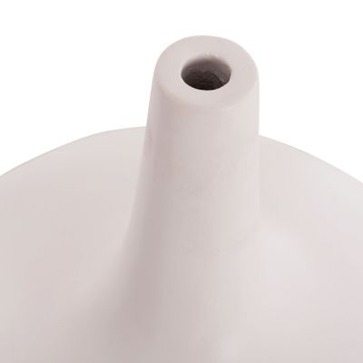 SET OF 3 TABLE DECORATIVE VASES DENI HM21141 FIBER CEMENT IN WHITE