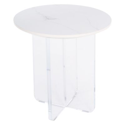 ХОЛНА МАСА ACRYLON HM9779.01 HPL БЯЛ МРАМОР-АКРИЛНИ КРАКА Φ40x41Hcm.