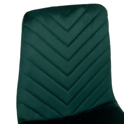 ТРАПЕЗЕН СТОЛ LATRELL HM8587.03 КИПАРИСОВО ЗЕЛЕНО КАДИФЕ И ЧЕРНИ МЕТАЛНИ КРАКА 43x54x88Hcm.