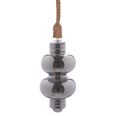 CEILING PENDANT LAMP WITH LIGHT BULB HM11929.02--ROPE 1M LONG AND 2cm THICK-E27 SOCKET