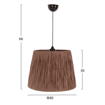 CEILING PENDANT LAMP INDOORS HM7947.02 WITH BROWN CAP Φ30-40x77Hcm.