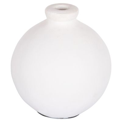 DECORATIVE VASE SERIES CLAYVON HM4410 TERRACOTTA IN WHITE COLOR 18x18x20Hcm.