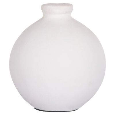 DECORATIVE VASE SERIES CLAYVON HM4410 TERRACOTTA IN WHITE COLOR 18x18x20Hcm.