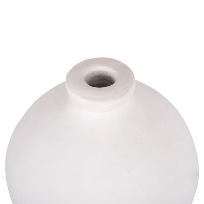 DECORATIVE VASE SERIES CLAYVON HM4410 TERRACOTTA IN WHITE COLOR 18x18x20Hcm.