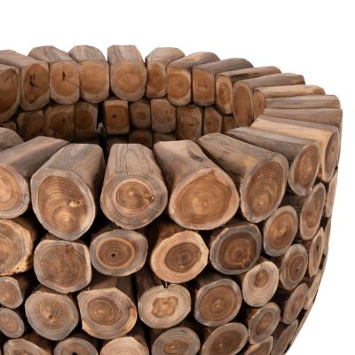 BAR TABLE ROUND LEEROY HM9806 TEAK WOOD PIECES Φ120x104Hcm.