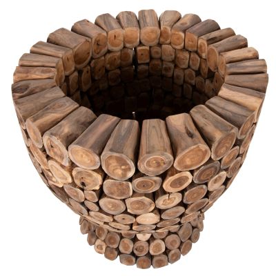 BAR TABLE ROUND LEEROY HM9806 TEAK WOOD PIECES Φ120x104Hcm.