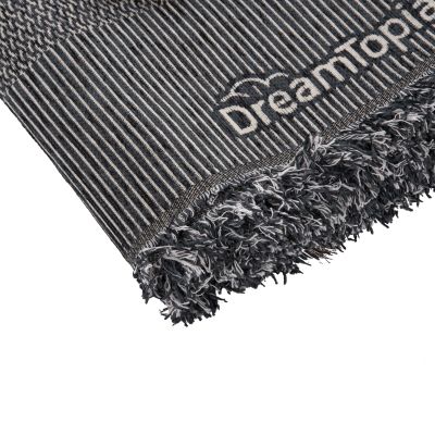 SOFA COVER-THROW WITH FRINGES DREAMTOPIA HM12162.09 IN BLUE COLOR 245X170cm.