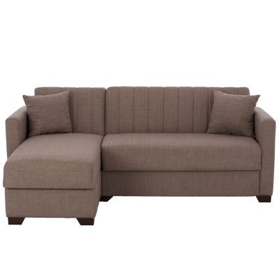 HM3244.02, corner sofa-bed, reversible, brown, 200x133x77