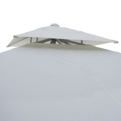 PROFESSIONAL ALUMINUM UMBRELLA HM6007.01 BEIGE-ENHANCED VENTILATION-TELESCOPIC-3.5Χ3.5Μ