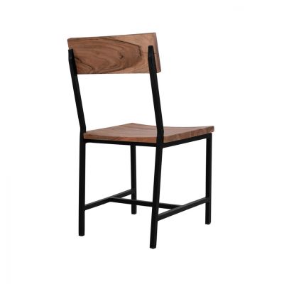 ΚΑΡΕΚΛΑ ΑΠΟ ΜΕΤΑΛΛΟ ΚΑΙ ΜΑΣΙΦ ΞΥΛΟ ΑΚΑΚΙΑΣ ΦΥΣΙΚΟ 45,5x43,5x85,5Υek.HM8179.11