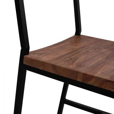 ΚΑΡΕΚΛΑ ΑΠΟ ΜΕΤΑΛΛΟ ΚΑΙ ΜΑΣΙΦ ΞΥΛΟ ΑΚΑΚΙΑΣ ΦΥΣΙΚΟ 45,5x43,5x85,5Υek.HM8179.11