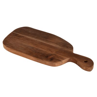 ДЪСКА ЗА РЯЗАНЕ В НОРМАЛНА ФОРМА HM4290 ТИКОВО ДЪРВО В ЕСТЕСТВЕНО- ОТВОР ЗА ЗАКАЧВАНЕ И ДРЪЖКА 19x43,5x2Hcm.