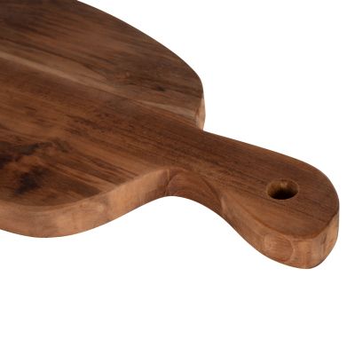 ДЪСКА ЗА РЯЗАНЕ В НОРМАЛНА ФОРМА HM4290 ТИКОВО ДЪРВО В ЕСТЕСТВЕНО- ОТВОР ЗА ЗАКАЧВАНЕ И ДРЪЖКА 19x43,5x2Hcm.