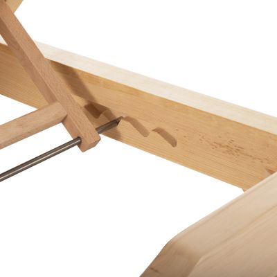 ПЛАЖЕН ШЕЗЛОНГ НИСЪК IKARIA HM10623.02 БОРОВО ДЪРВО В ЕСТЕСТВЕН ЦВЯТ-БЕЖОВ ТЕКСТИЛ-ВЪЗГЛАВНИЦА ДЕБЕЛИНА 20см