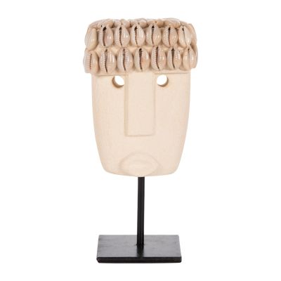 TABLE DECOR FACE HM4313 PARAS STONE IN BLACK METAL STAND 9x6x19Hcm.