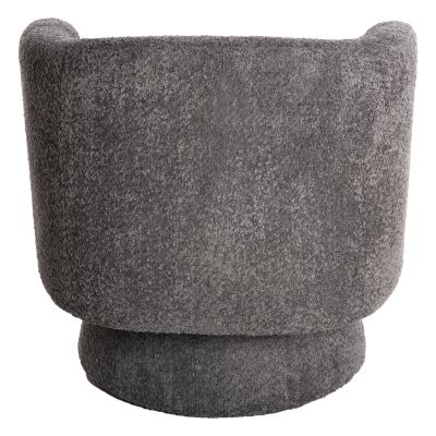 ARMCHAIR SWIVEL KARLEN HM9592.01 GREY BOUCLE FABRIC 78x81x77Hcm.